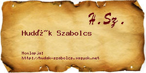 Hudák Szabolcs névjegykártya