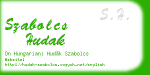 szabolcs hudak business card