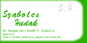 szabolcs hudak business card